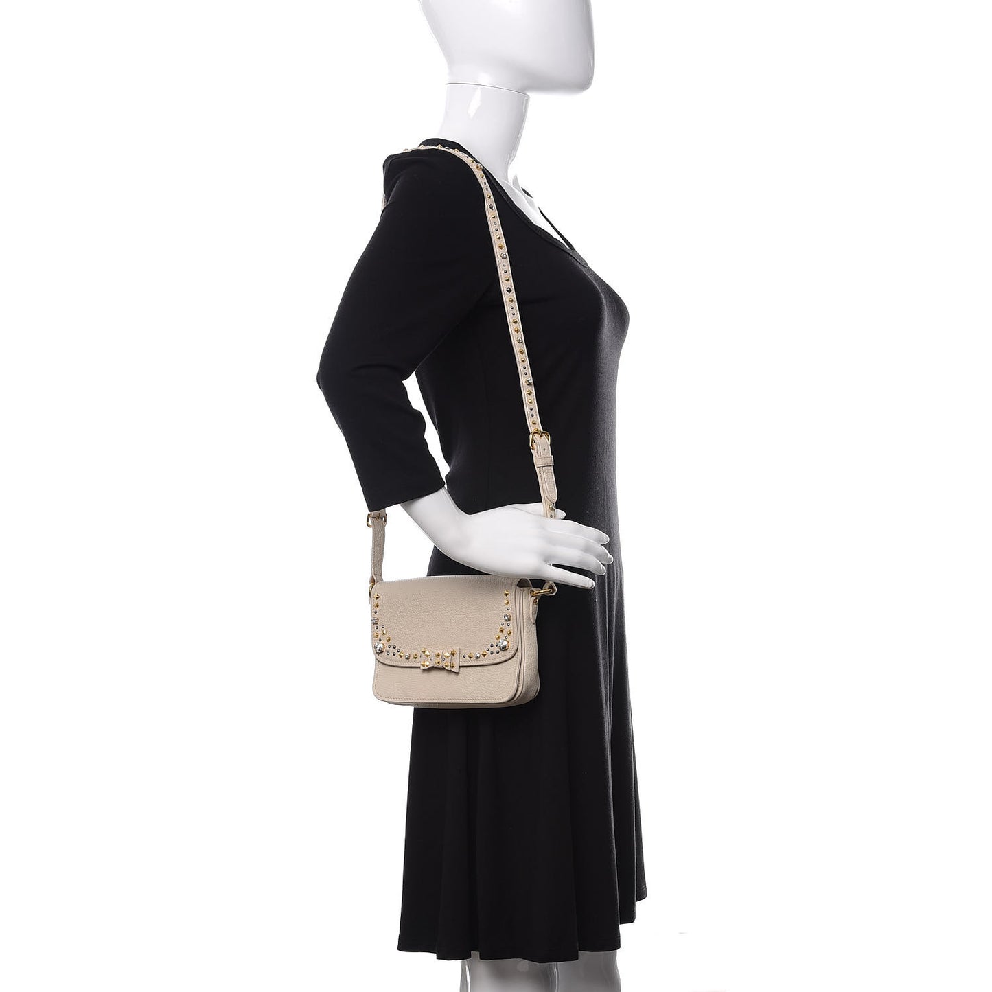 Madras Jeweled Crossbody Bag White