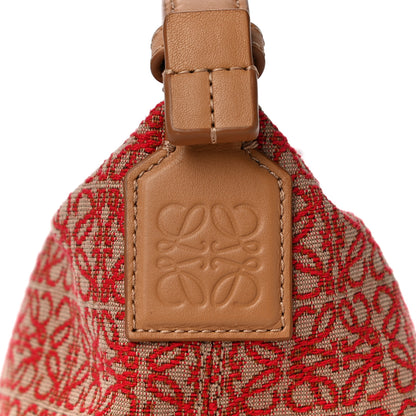 Loewe Jacquard Anagram Calfskin Small Cubi Bag Red Warm Desert 9 of 12