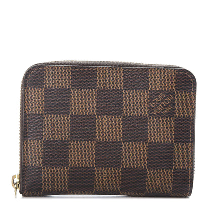 Louis Vuitton Damier Ebene Zippy Coin Purse Rose Ballerine 1 of 6