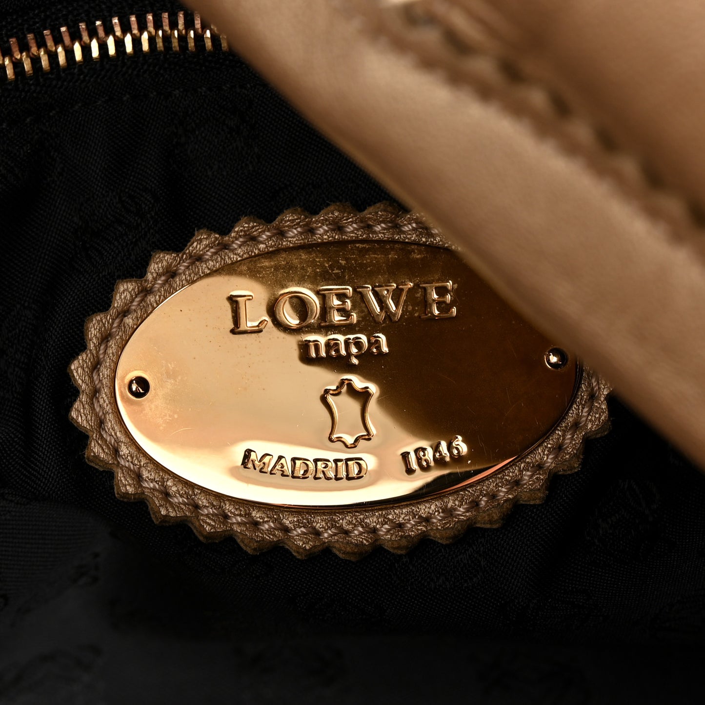 Metallic Nappa Aire Shoulder Bag Gold
