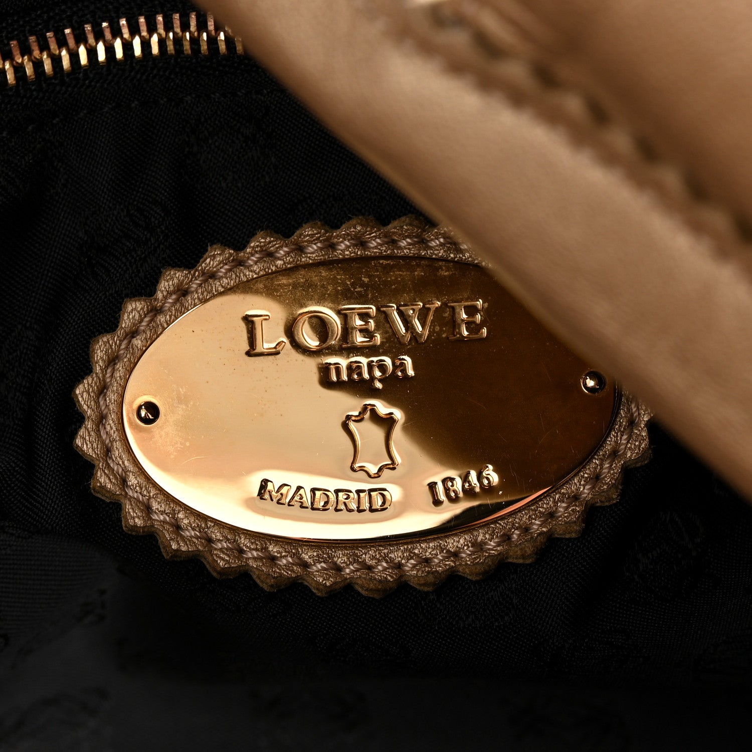 Loewe Metallic Nappa Aire Shoulder Bag Gold 6 of 10