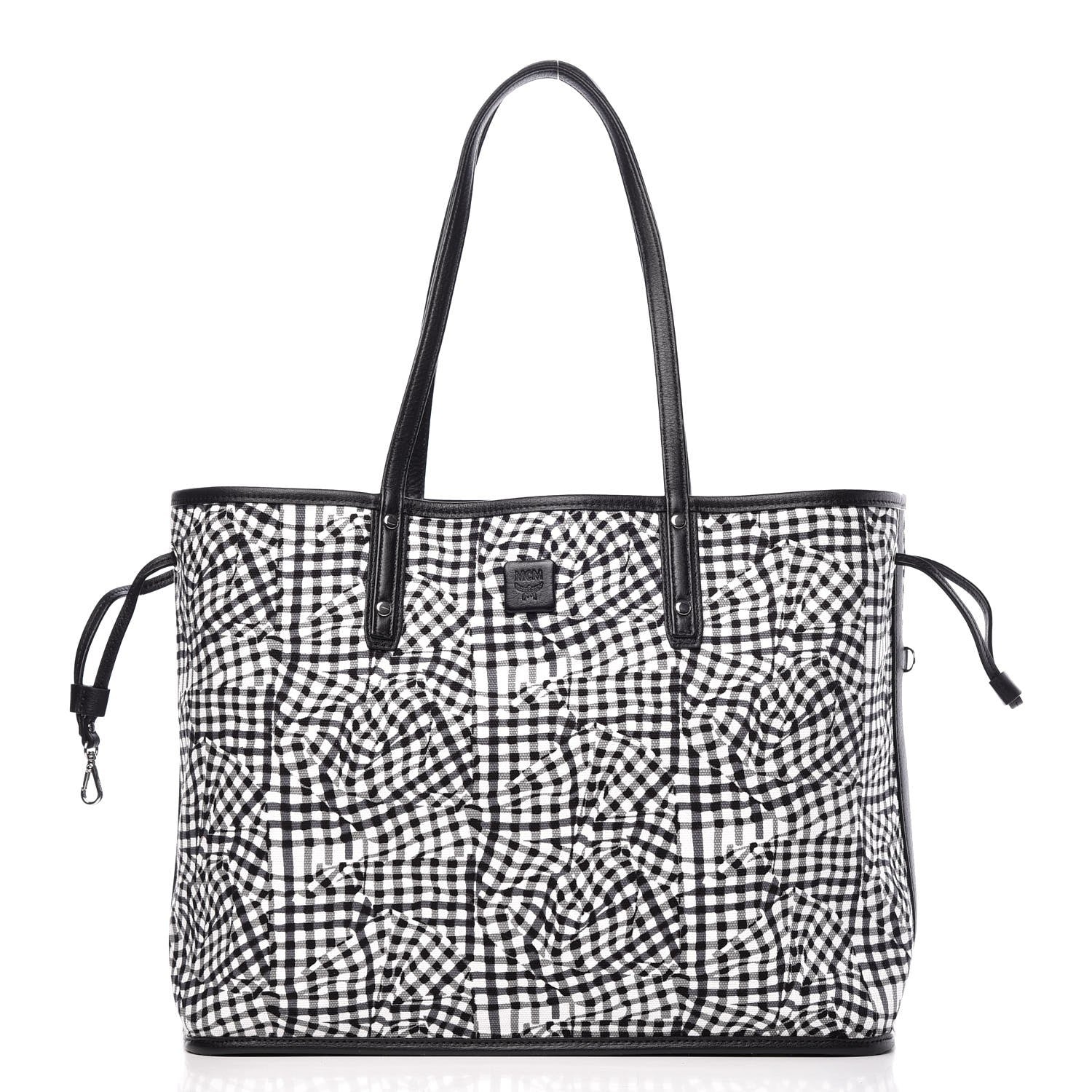 MCM Visetos Medium Reversible Shopper Tote Black 5 of 16