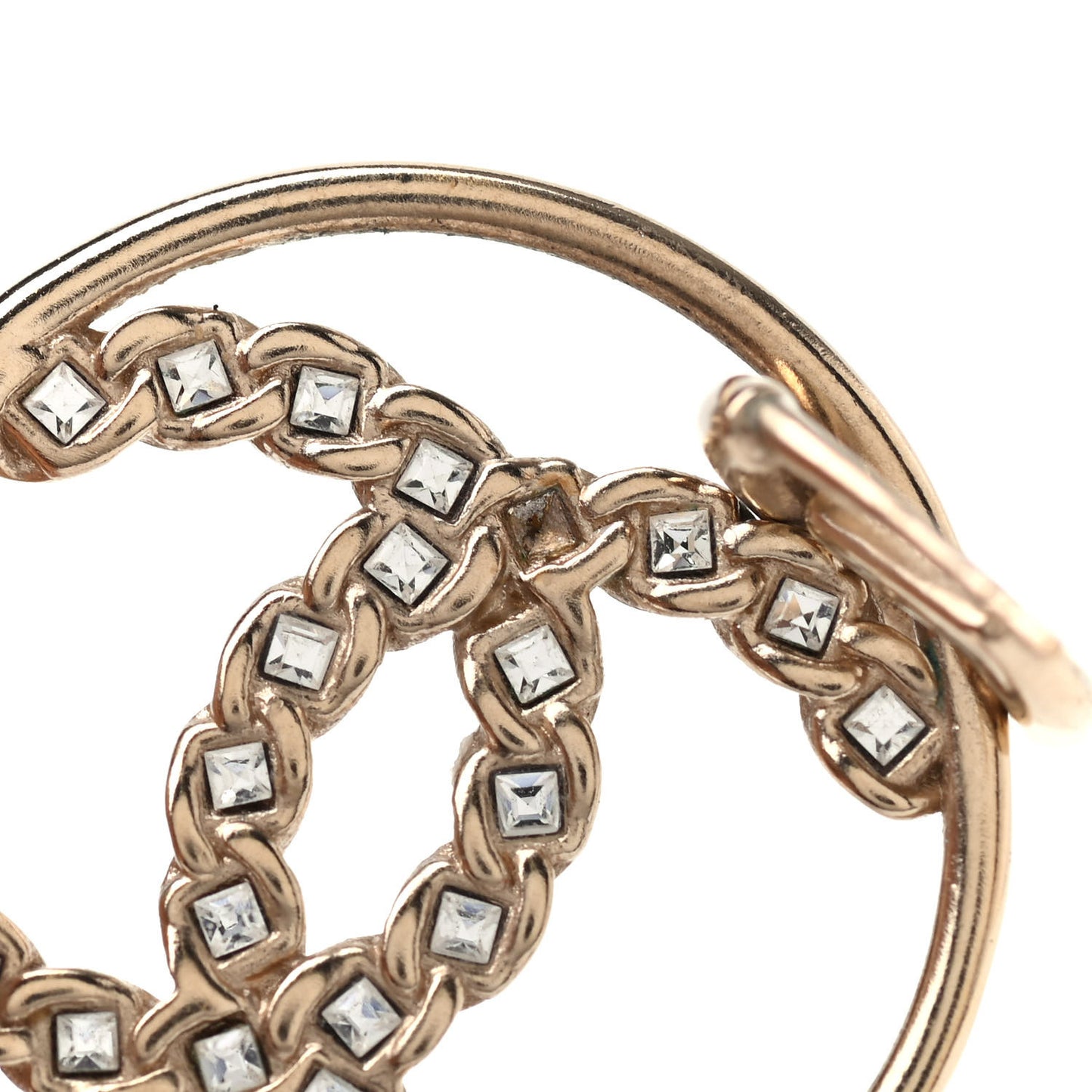 Baguette Crystal High Society CC Drop Earrings Gold