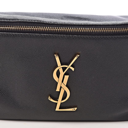 Saint Laurent Grain De Poudre Monogram Belt Bag Black 7 of 9