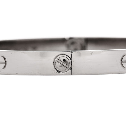 Cartier 18K White Gold LOVE Bracelet 20 4 of 8