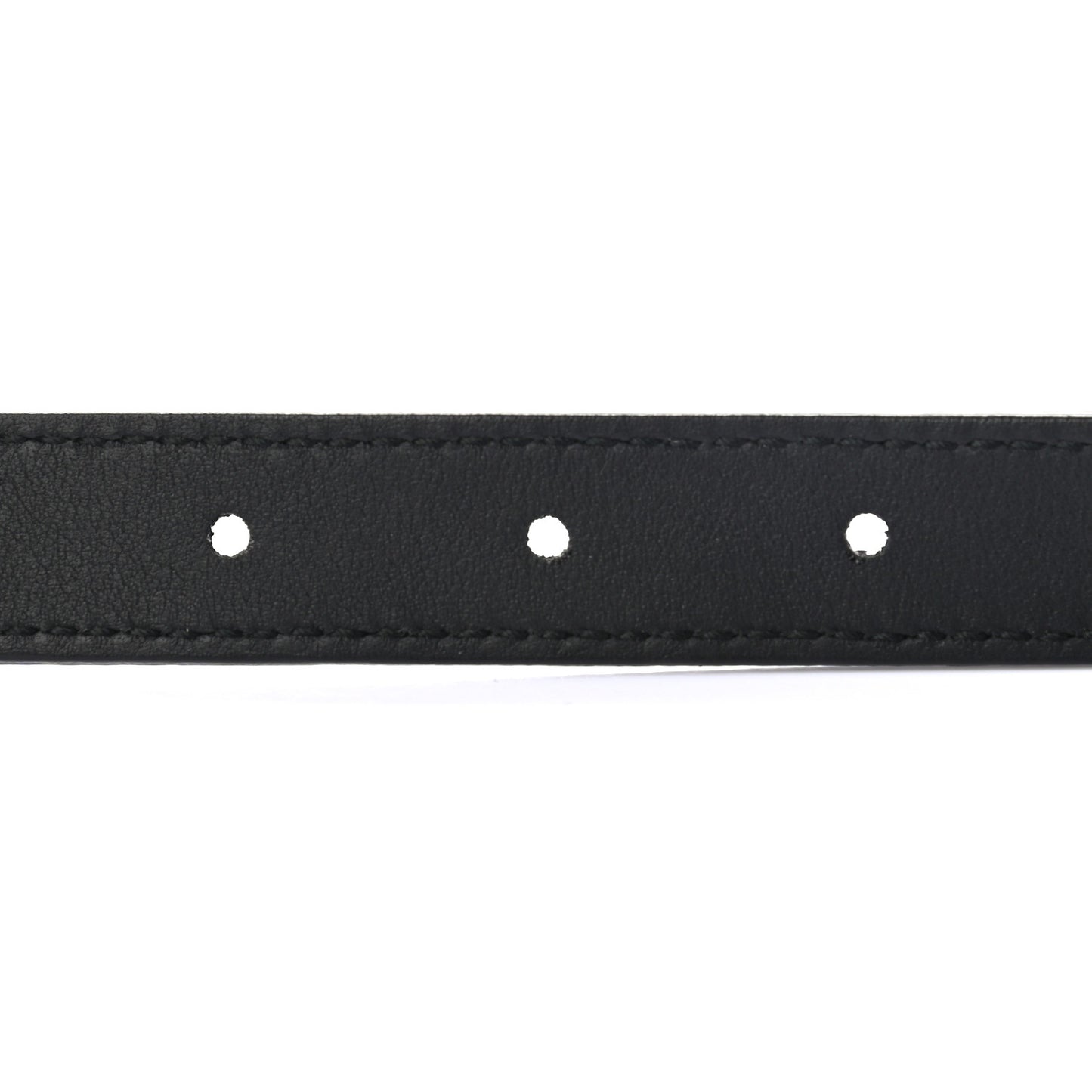 Calfskin Pearl Double G 20mm Belt 85 34 Black Cream