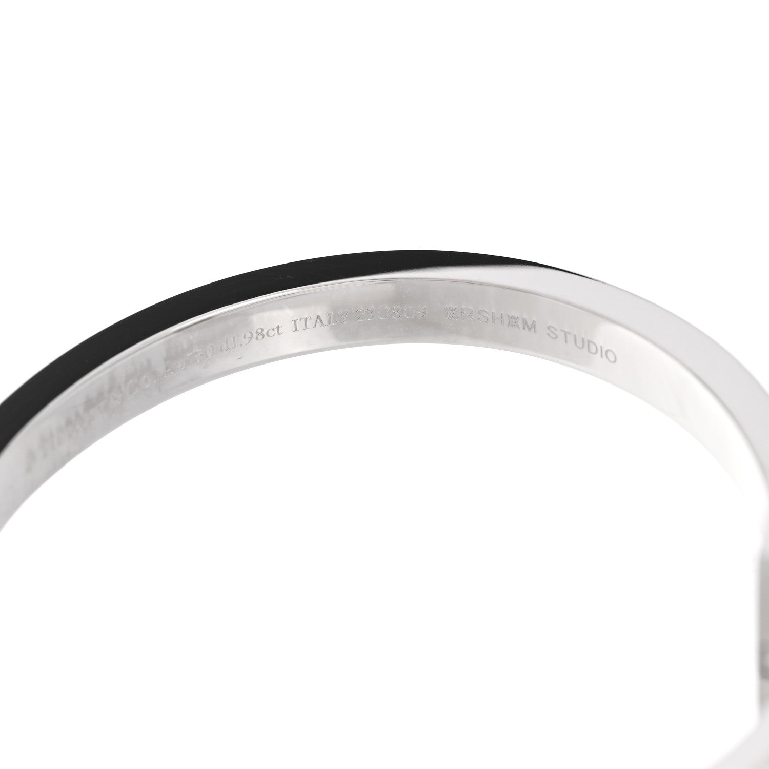 Tiffany X ARSHAM 18K White Gold Diamond Tsavorite Wide T T1 Hinged Bangle Bracelet 4 of 4
