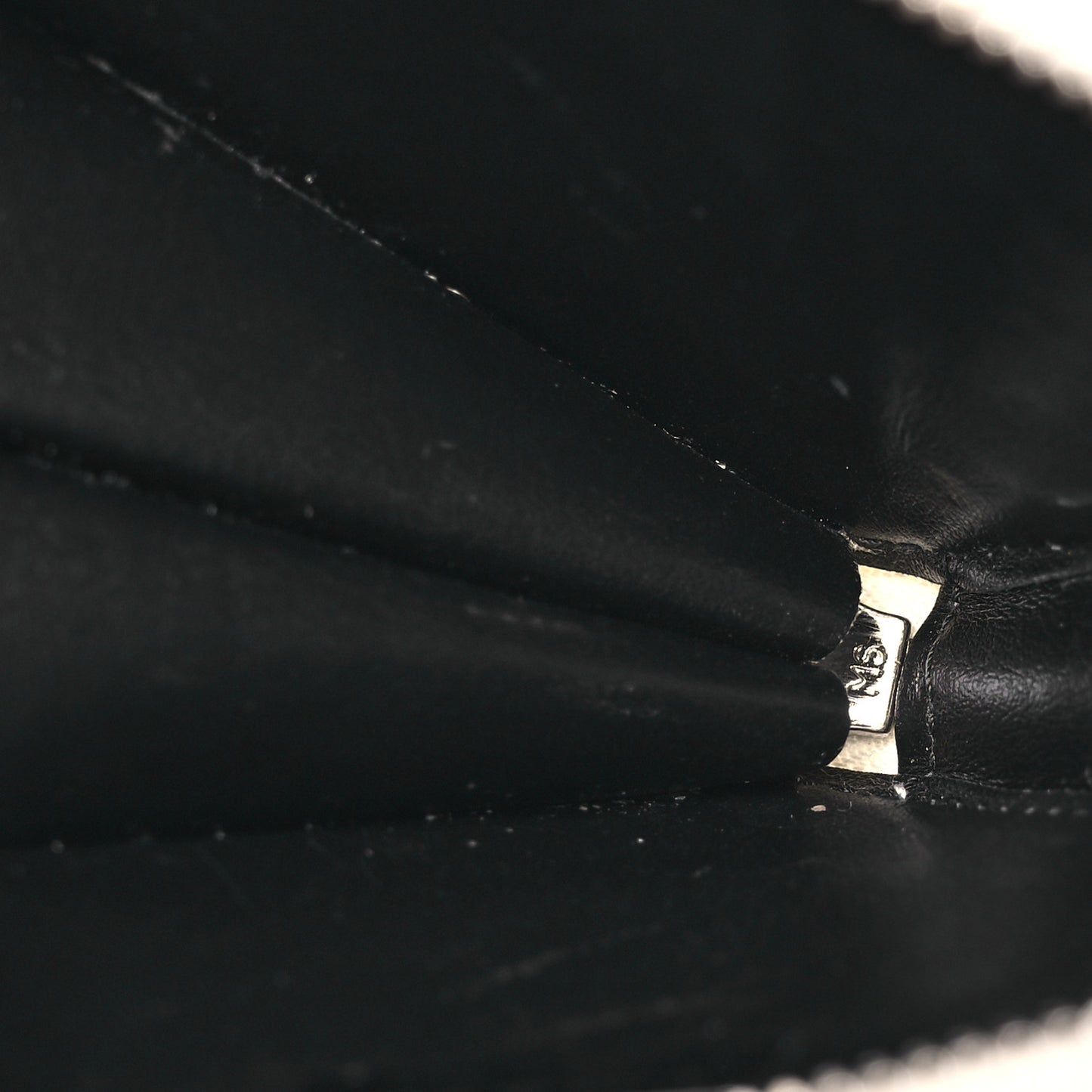 Spazzolato Mini Triangle Chain Crossbody Pouch White