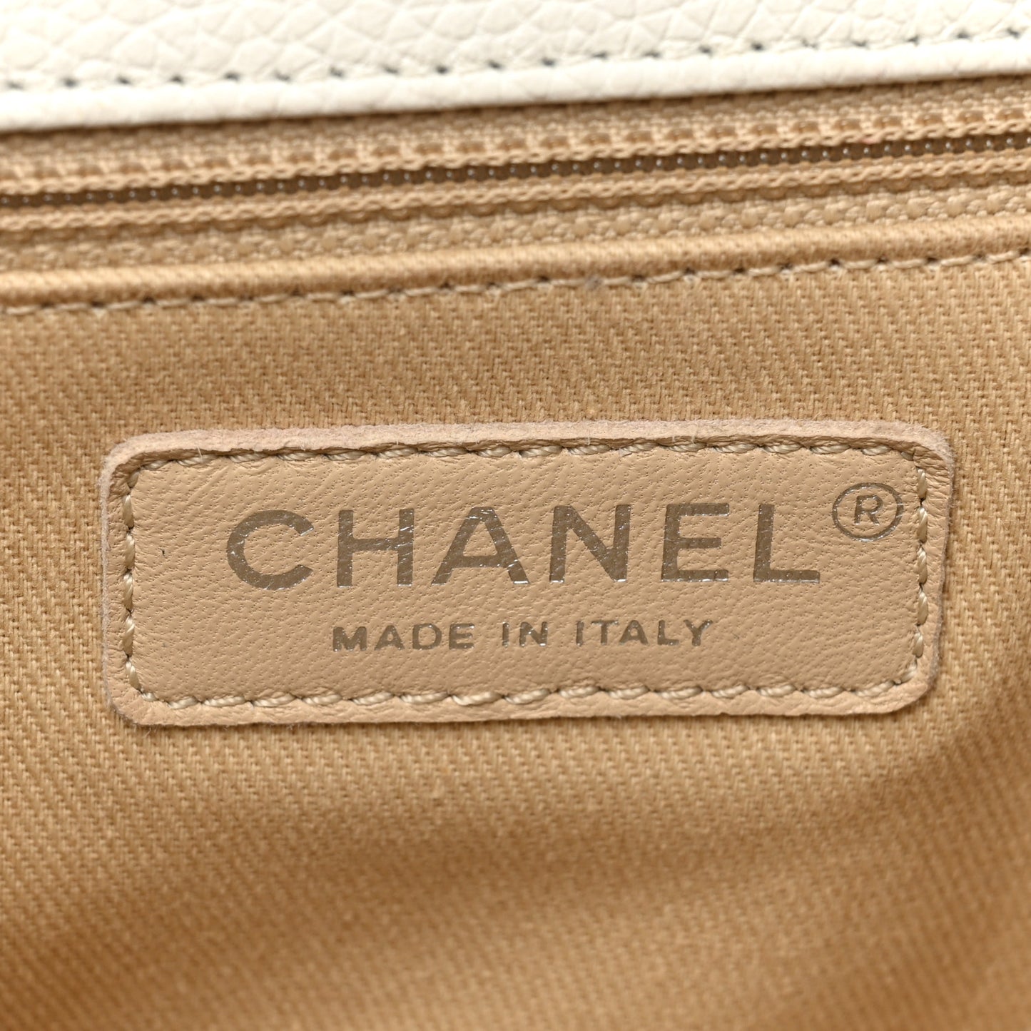 Calfskin Stitched Messenger Flap White