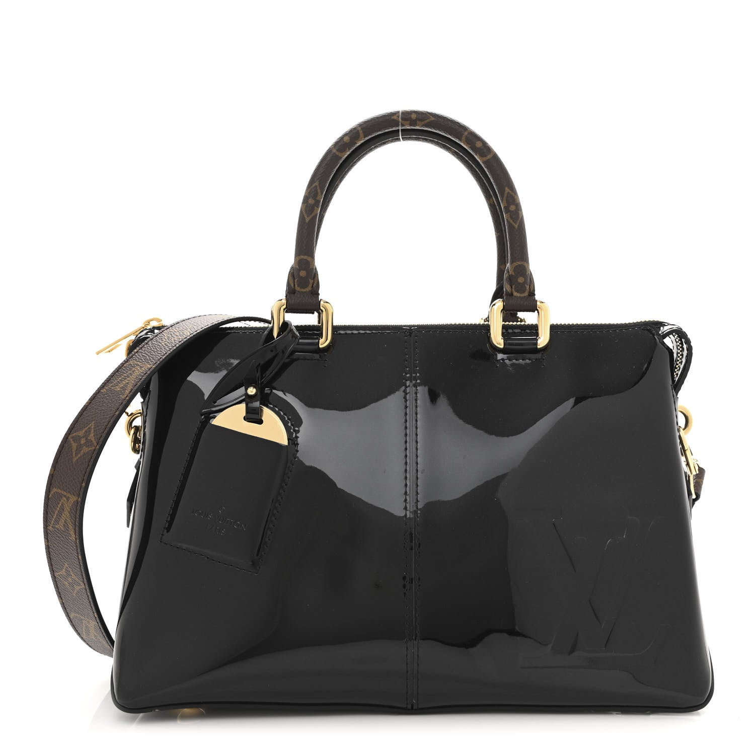Louis Vuitton Patent Calfskin Miroir Tote Black 1 of 11