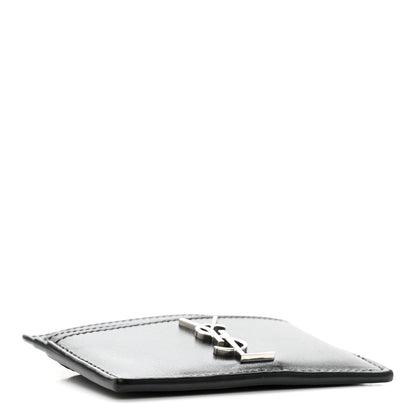 Saint Laurent Calfskin Monogram Credit Card Case Black 4 of 12