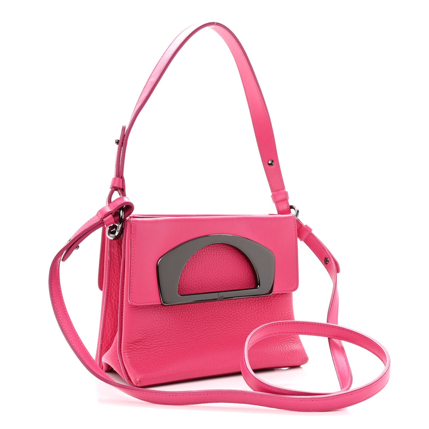 Grained Calfskin Passage Messenger Pink