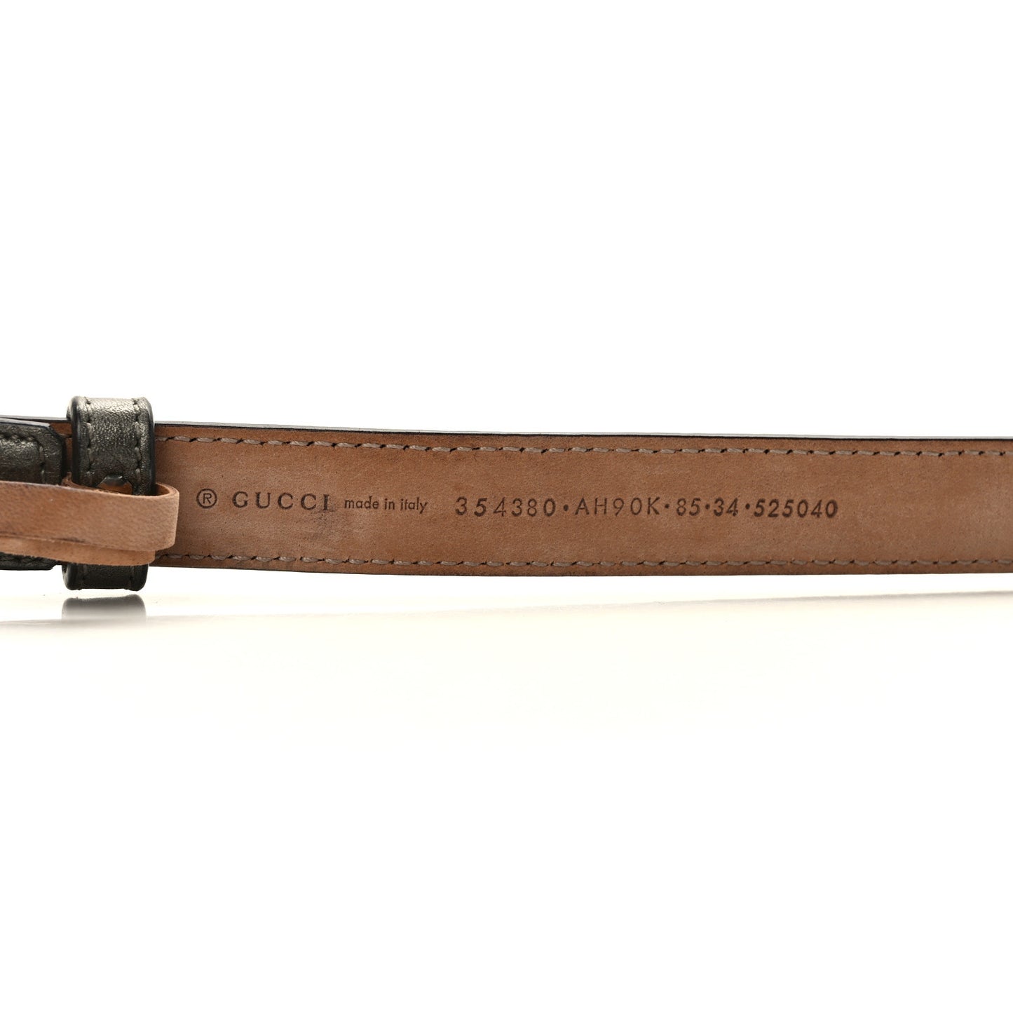 Calfskin Crystal Interlocking G Belt 85 34 Sasso