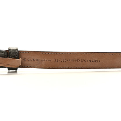 Gucci Calfskin Crystal Interlocking G Belt 85 34 Sasso 3 of 5