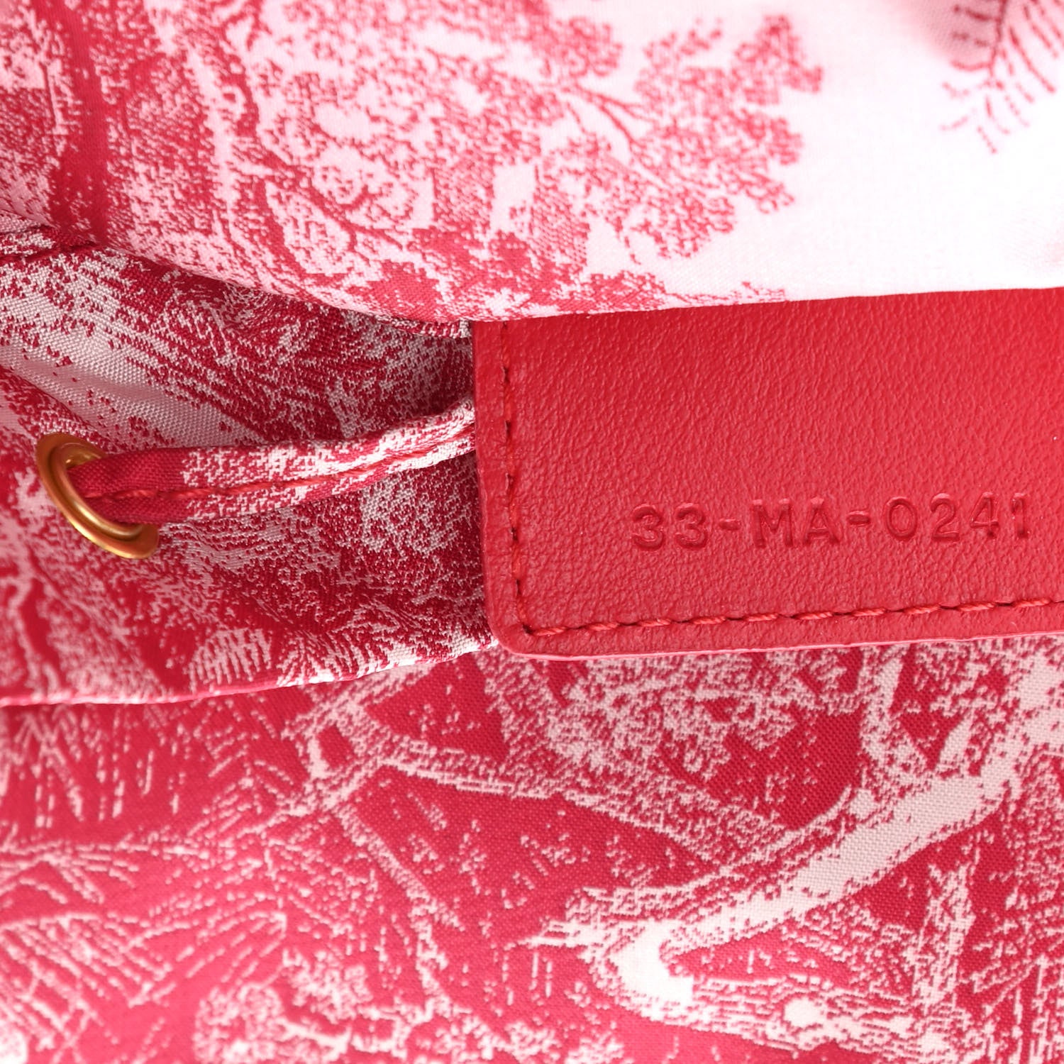 Christian Dior Technical Fabric Embroidered Toile De Jouy DiorTravel Pouch Fuchsia 7 of 9