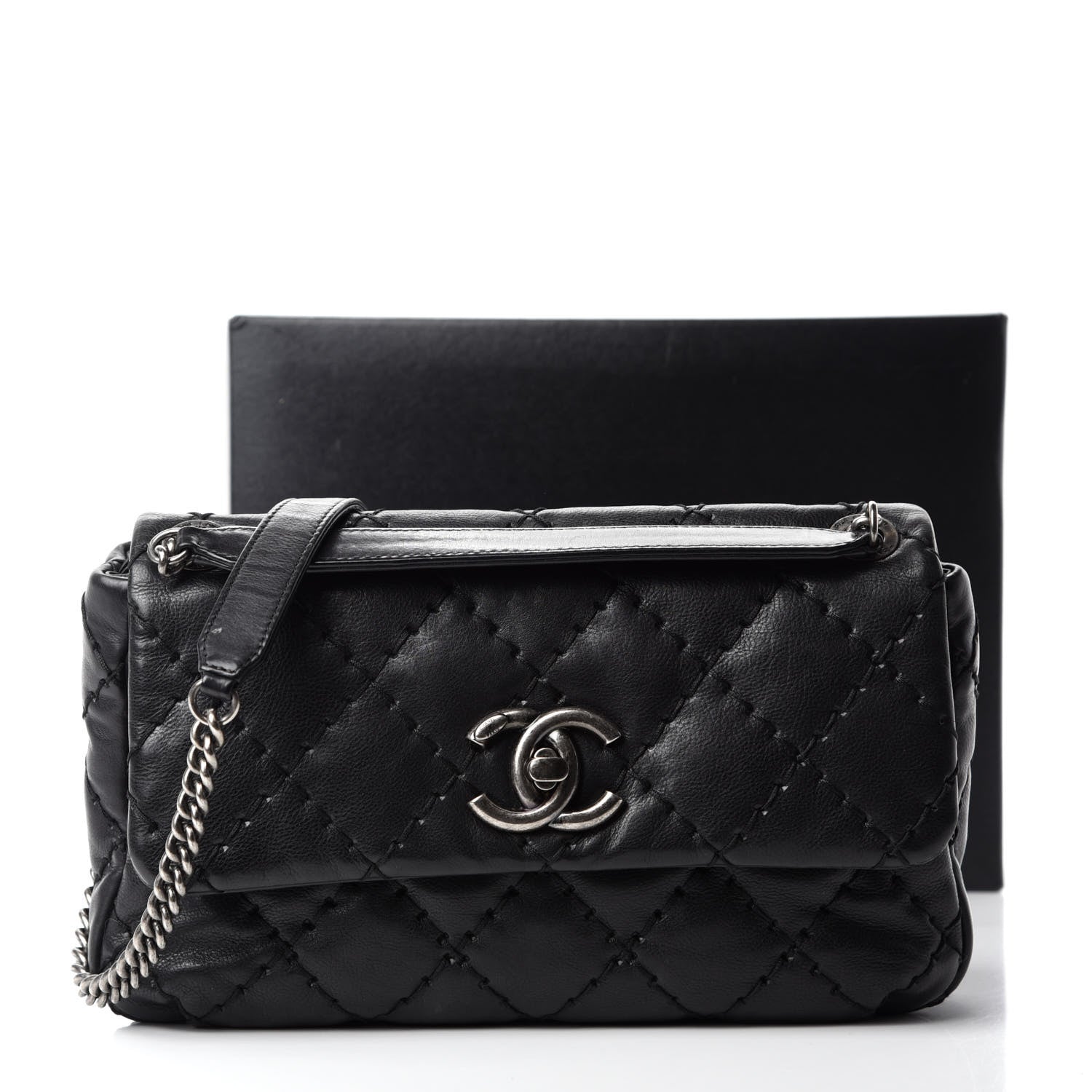 Chanel Calfskin Ultimate Stitch Flap Bag Black 11 of 11