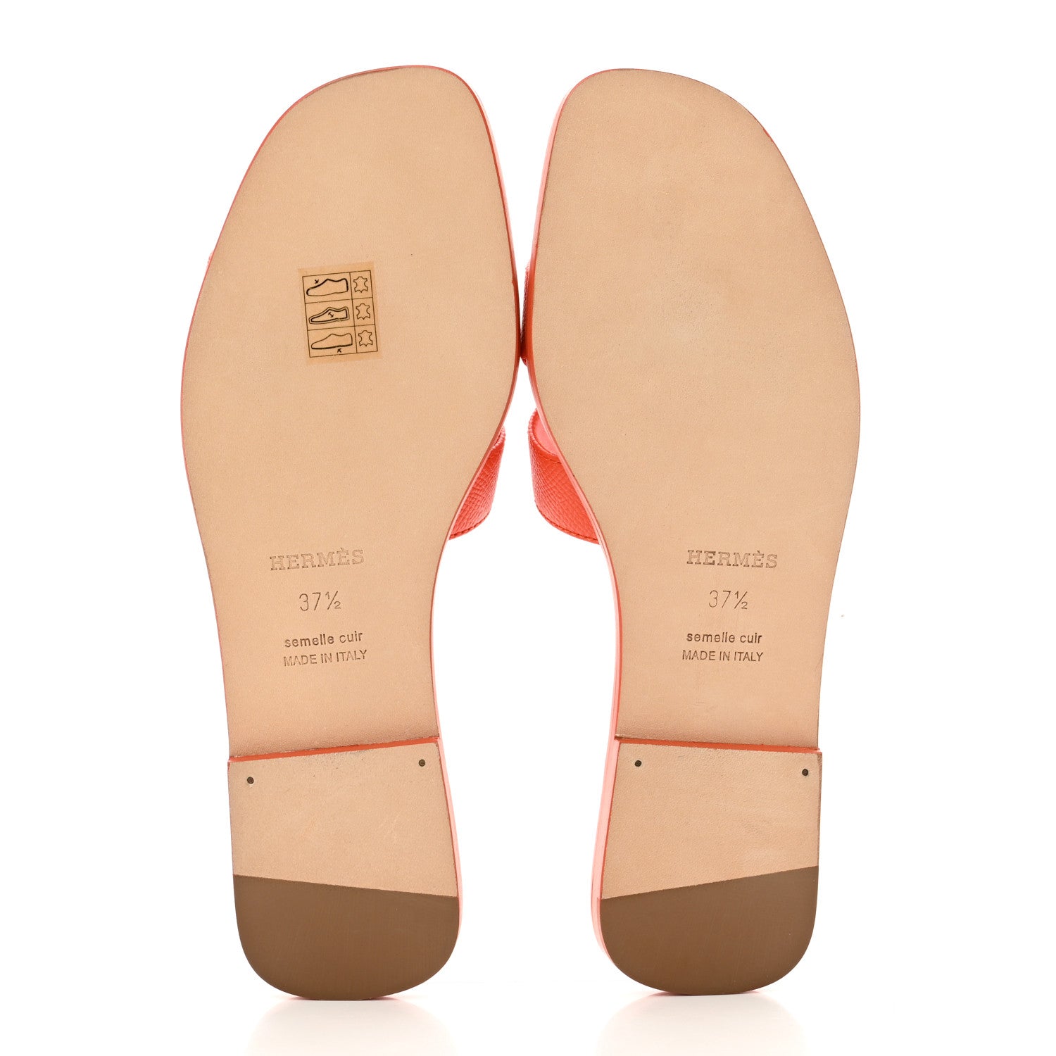 Hermes Epsom Oran Sandals 37.5 Orange Poppy 5 of 8