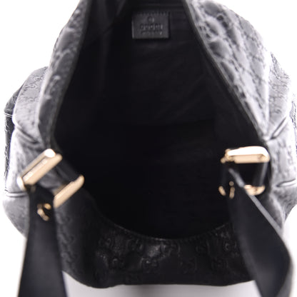 Gucci Guccissima Large New Ladies Web Hobo Black 7 of 18
