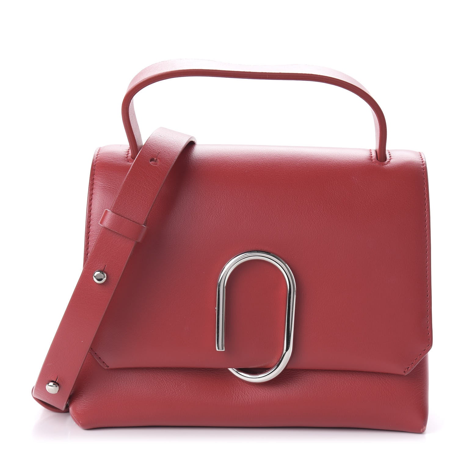 3.1 Phillip Lim 3.1 Smooth Calfskin Mini Alix Top Handle Satchel Red 1 of 9