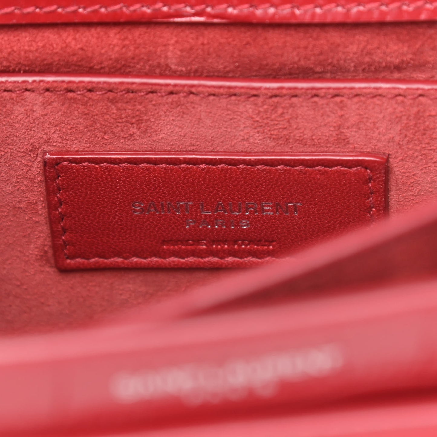 Calfskin Crocodile Embossed Medium Monogram Sunset Rouge Eros