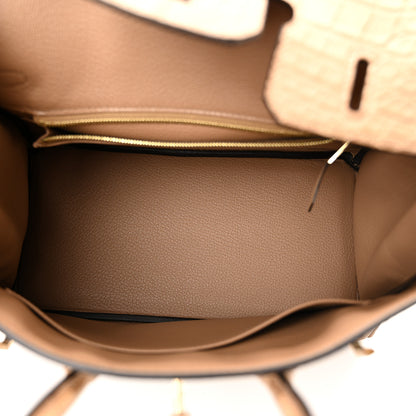 Hermes Togo Matte Alligator Birkin Touch 25 Chai 7 of 25