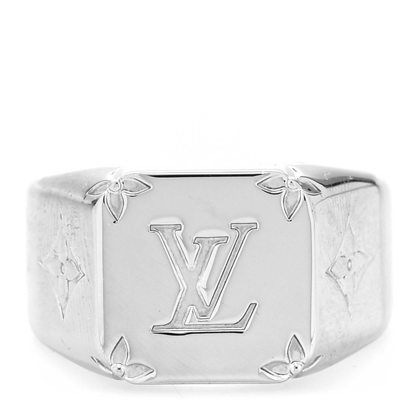 Monogram Signet Ring L 60 9 Palladium