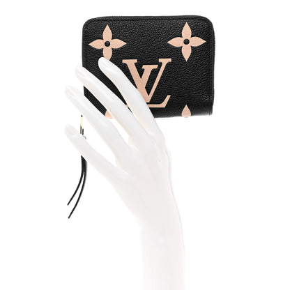 Louis Vuitton Empreinte Monogram Giant Zippy Coin Purse Black Beige 2 of 9