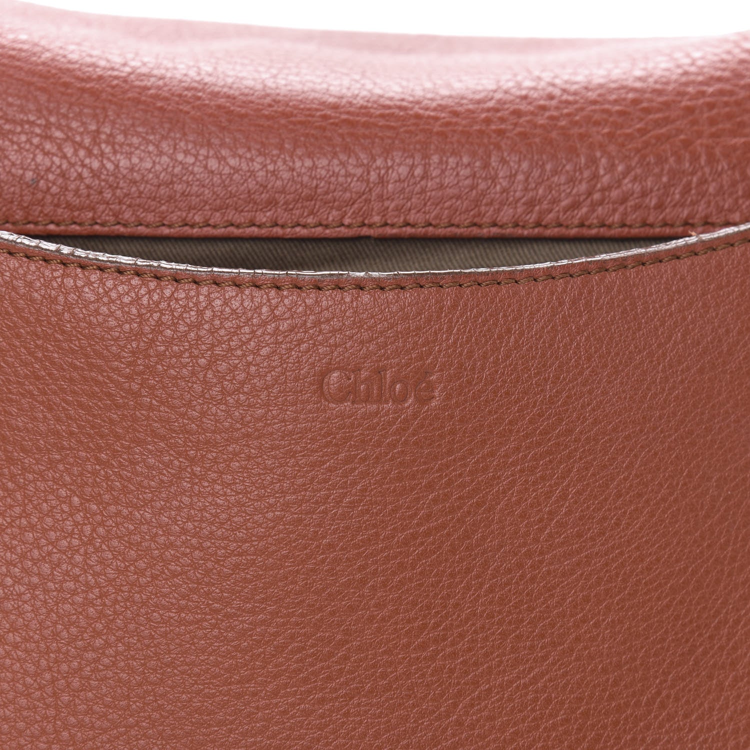 Chloe Calfskin Medium Marcie Round Zip Crossbody Bag Maple Leaf 14 of 17