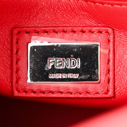 Fendi Vitello Seta Century Nappa Whipstitch Mini Peekaboo Iconic Satchel Fiamma 7 of 11