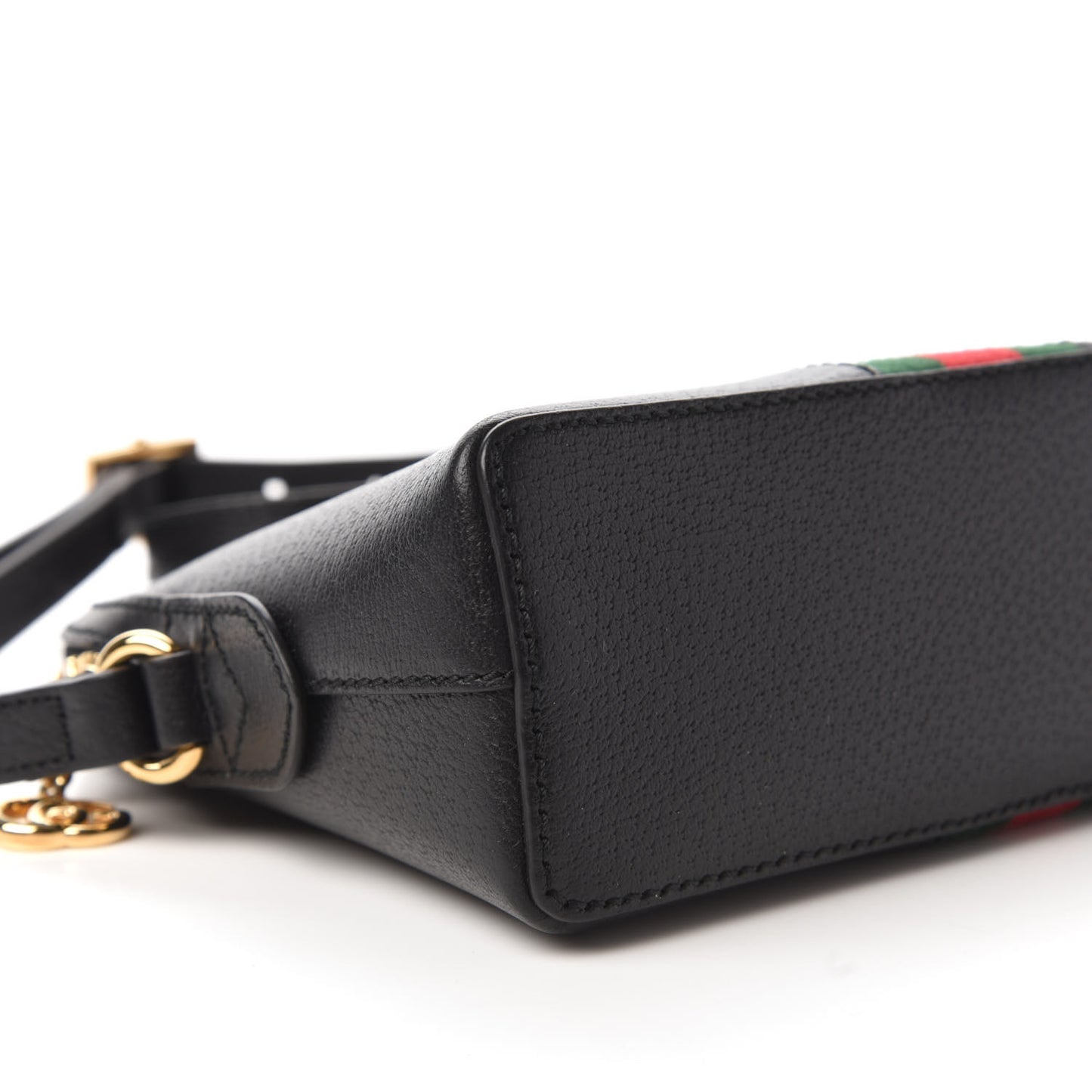 Calfskin GG Web Small Ophidia Dome Shoulder Bag Black