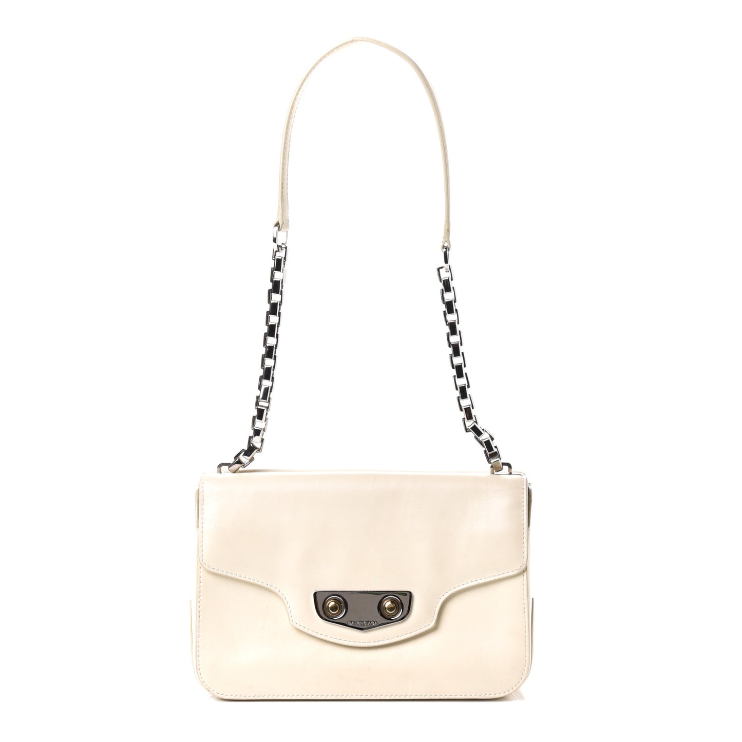 Smooth Calfskin Small Neo Classic Hardware Chain Bag White