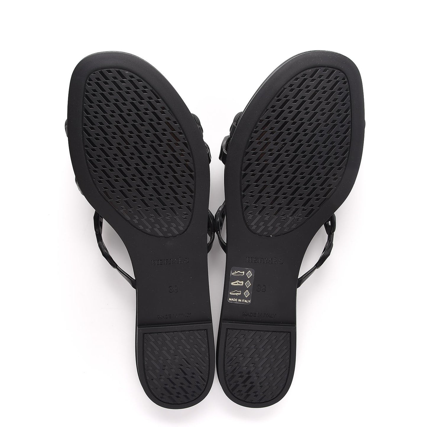 Rubber Chaine d'Ancre Rivage Sandals 38 Black