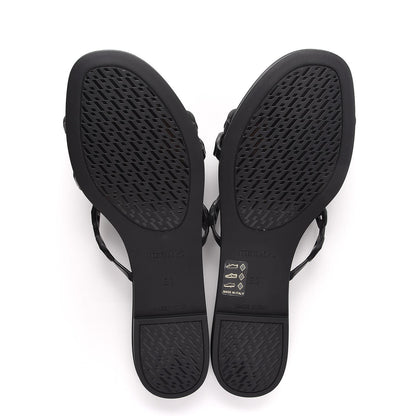 Hermes Rubber Chaine d'Ancre Rivage Sandals 38 Black 5 of 8