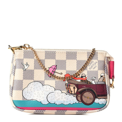 Louis Vuitton Damier Azur 2015 Christmas Animation Mini Pochette Accessories 1 of 4