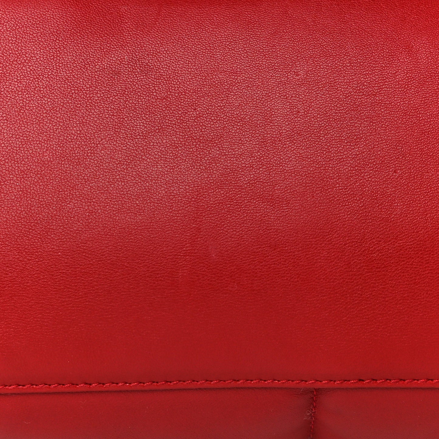 Lambskin Quilted Medium Loulou Puffer Monogram Chain Satchel Red
