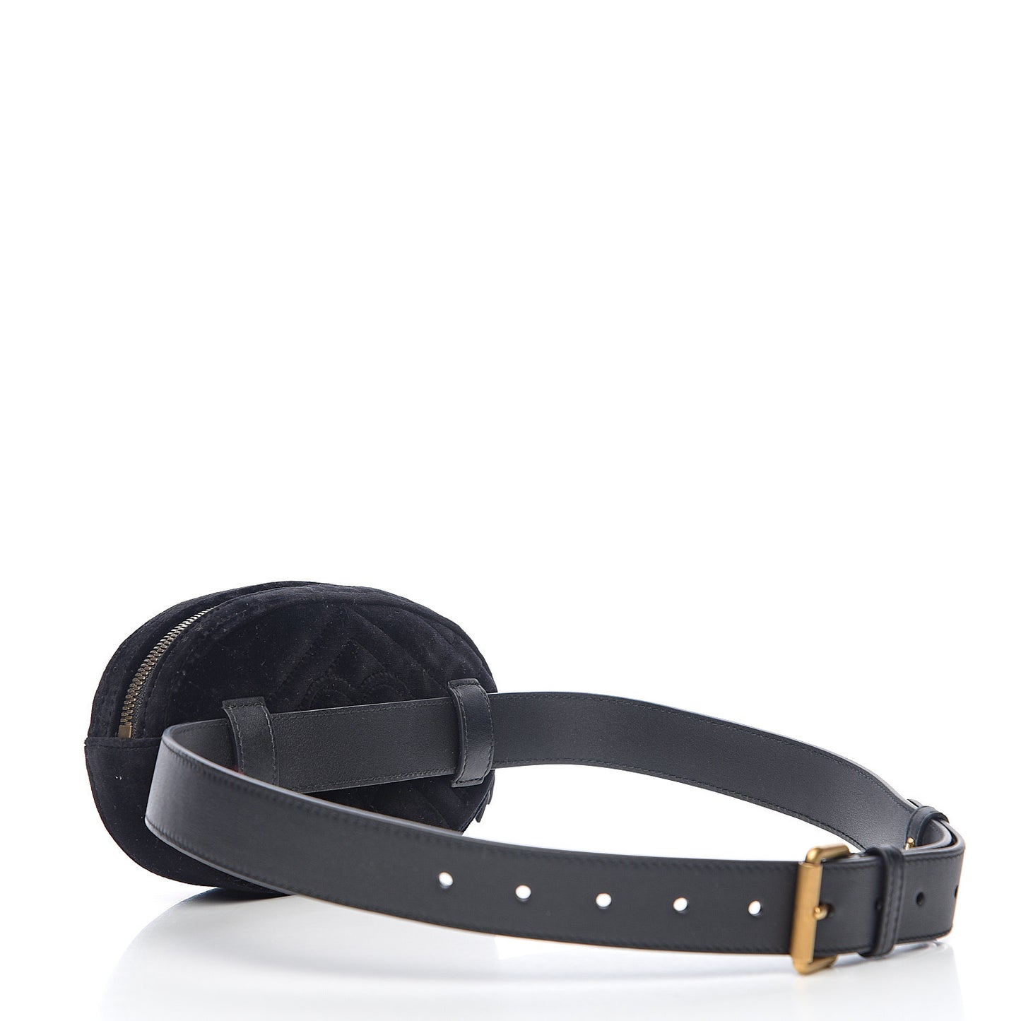Velvet Matelasse Crystal Star GG Marmont Belt Bag 85 34 Black