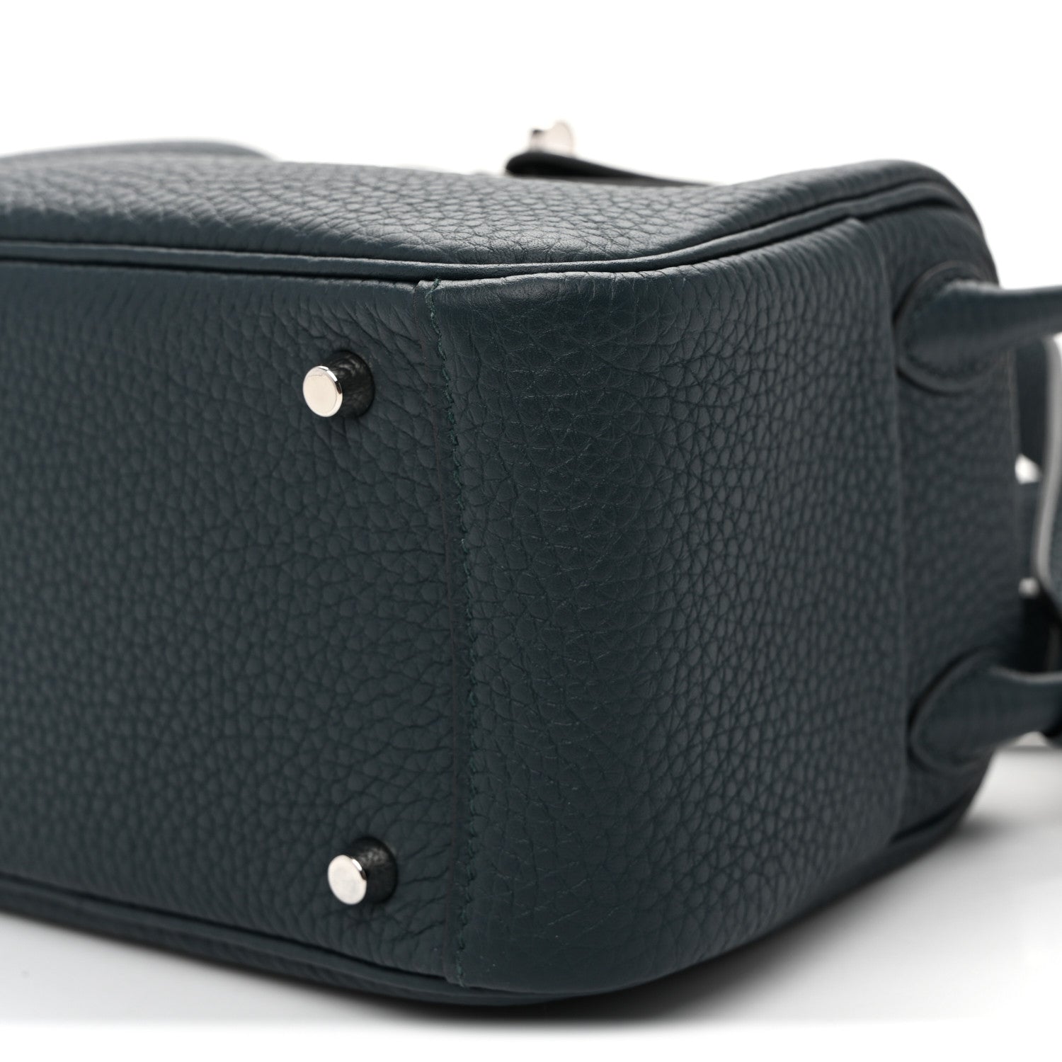 Hermes Taurillon Clemence Mini Lindy 20  Vert Cypress 10 of 10