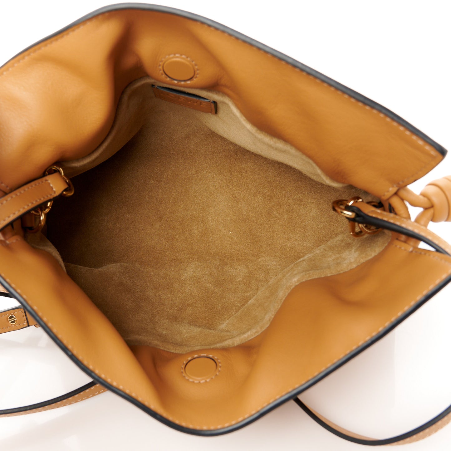 Calfskin Mini Flamenco Knot Clutch Warm Desert