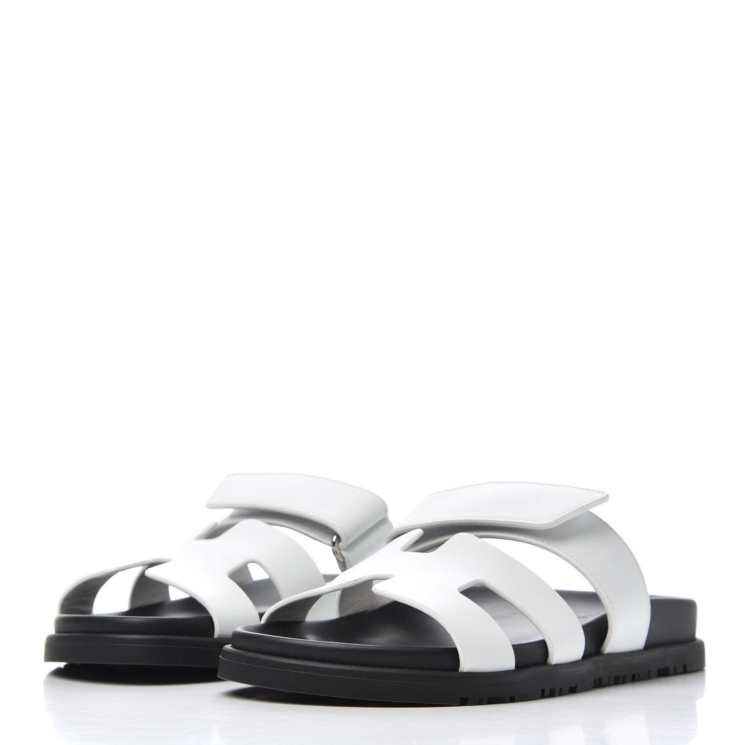 Hermes Calfskin Womens Chypre Sandals 36 White 3 of 9