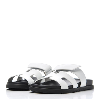 Hermes Calfskin Womens Chypre Sandals 36 White 3 of 9
