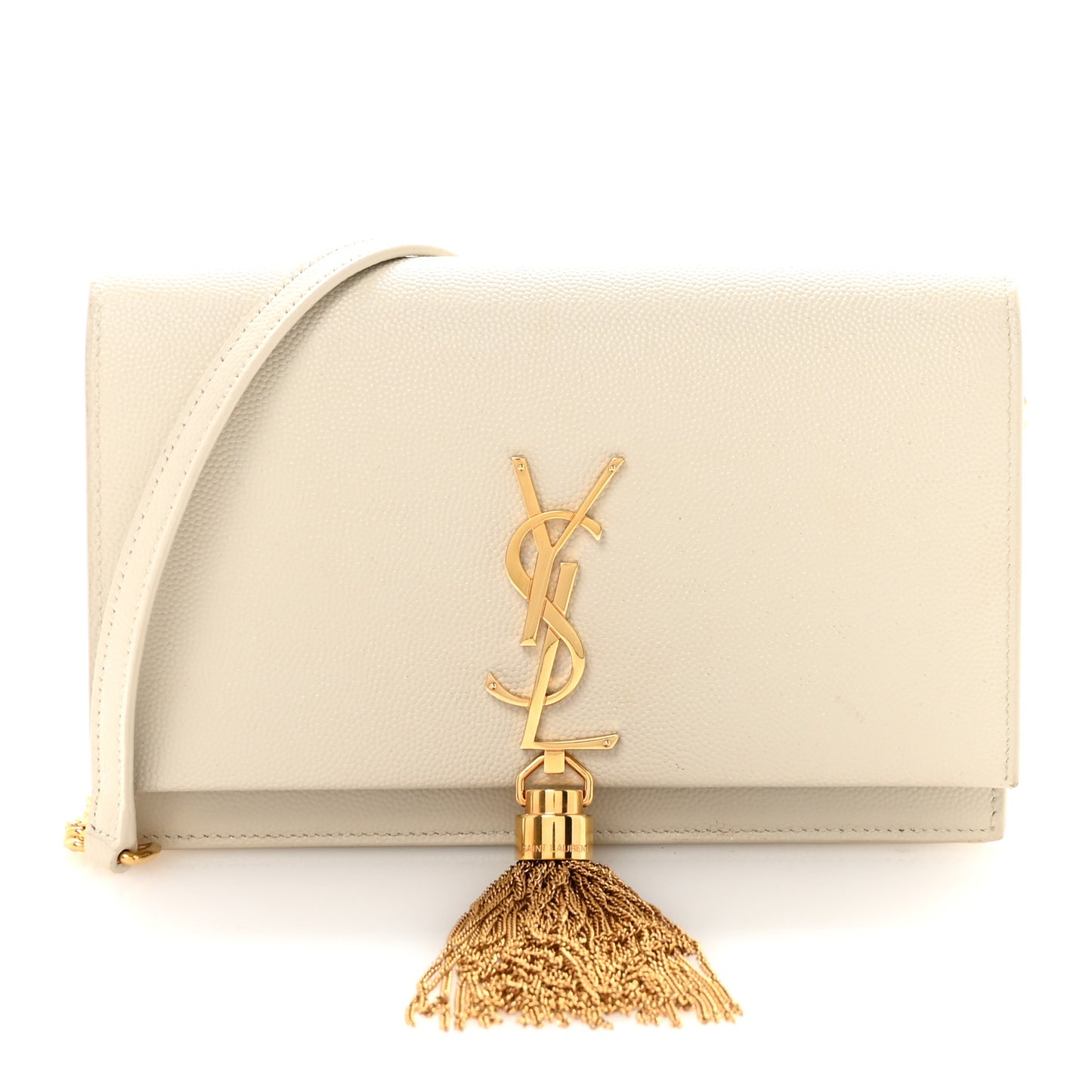 Grain De Poudre Classic Monogram Kate Tassel Chain Wallet Crema Soft
