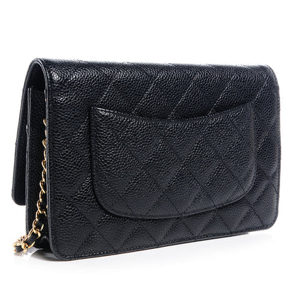 Chanel Caviar Quilted Wallet On Chain WOC Black 3 of 8