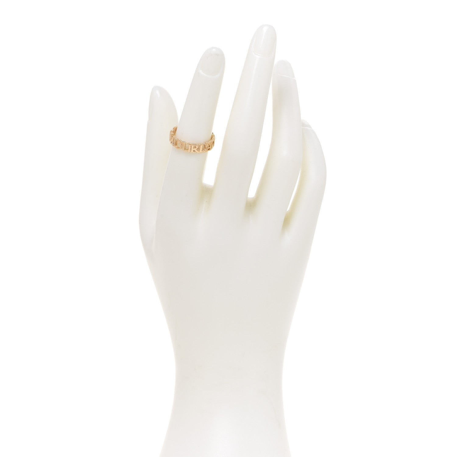 Gucci 18K Yellow Gold L'Aveugle Par Amour Ring 52 6 2 of 5