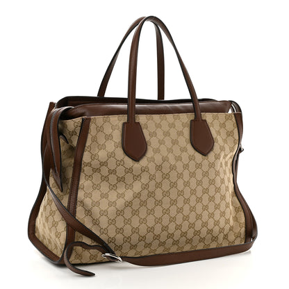 Gucci Monogram Ramble Layered Tote Brown 2 of 15