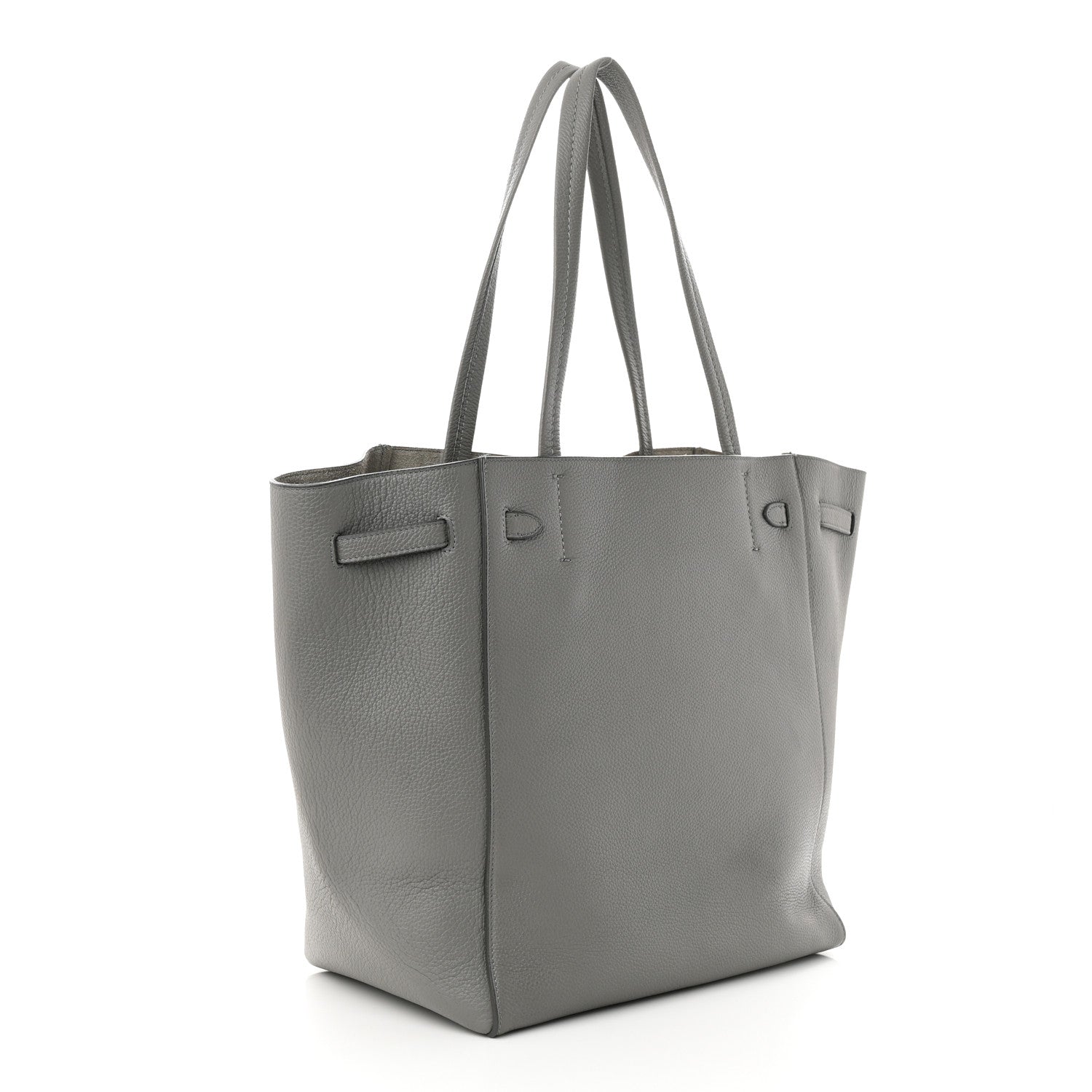 Celine Soft Grained Calfskin Small Belt Cabas Phantom Grey 3 of 9