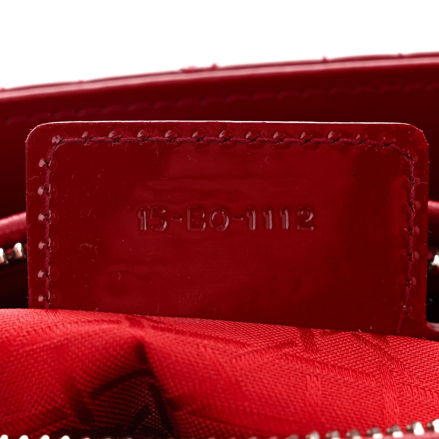 Christian Dior Patent Cannage Medium Lady Dior Burgundy Red 7 of 10