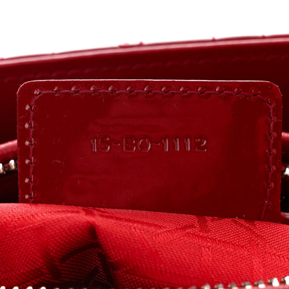 Christian Dior Patent Cannage Medium Lady Dior Burgundy Red 7 of 10