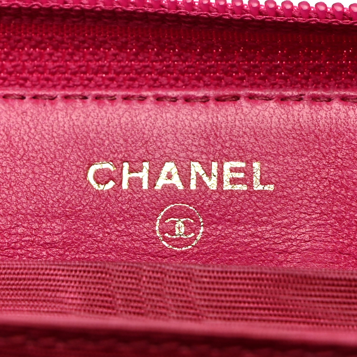Chanel Caviar Small Timeless Zip Around Wallet Pink 7 of 9
