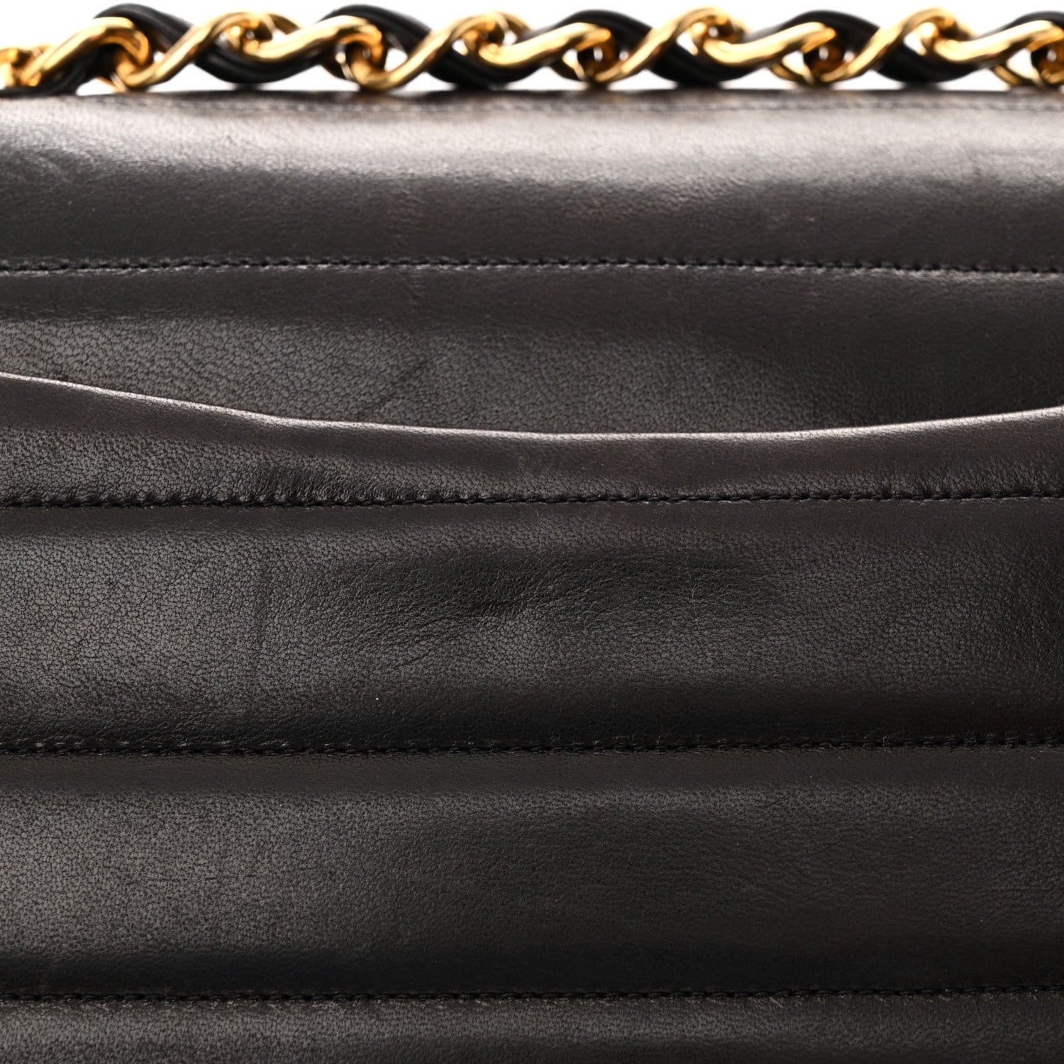 Chanel Lambskin Horizontal Quilt Jumbo Single Flap Black 15 of 16