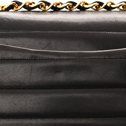 Chanel Lambskin Horizontal Quilt Jumbo Single Flap Black 15 of 16